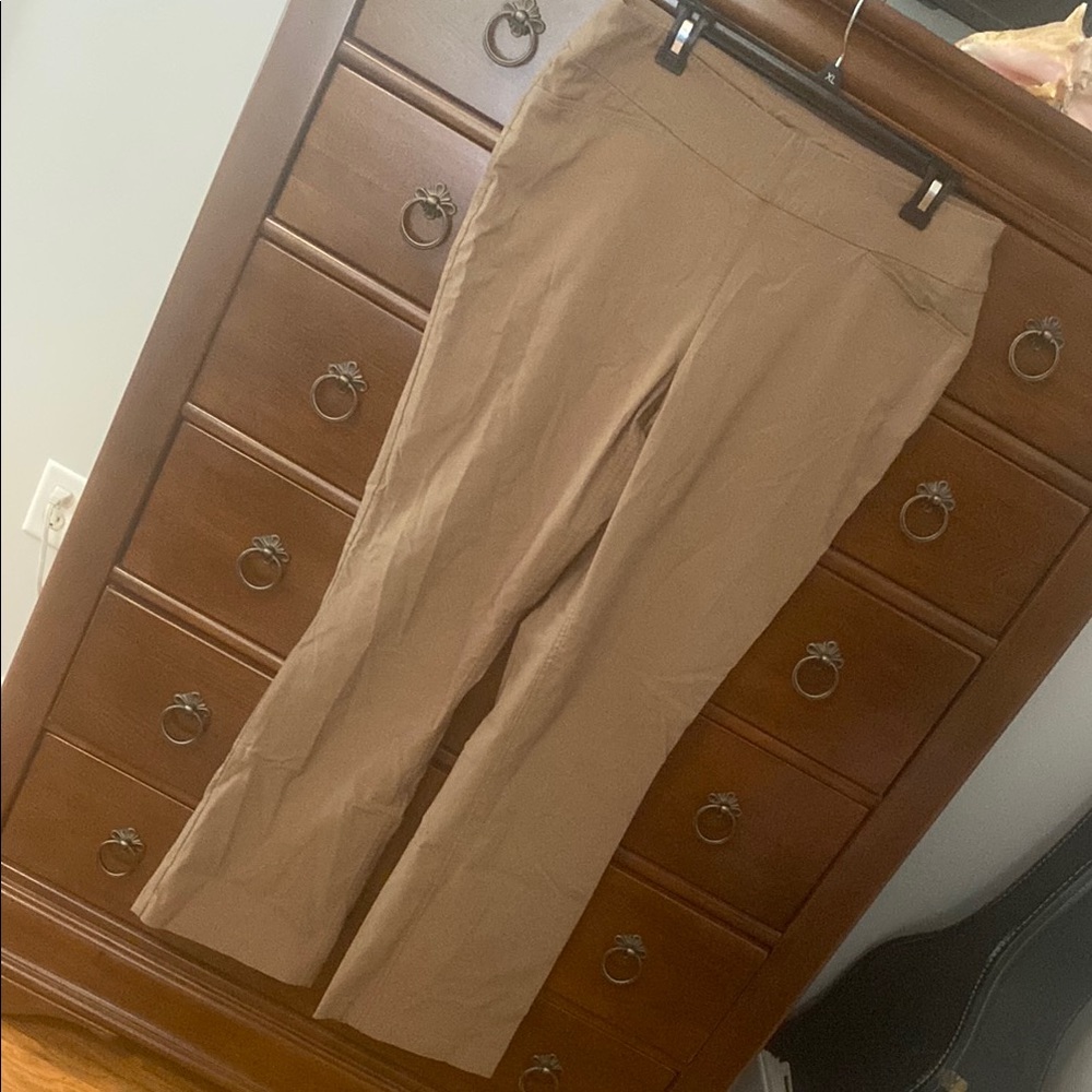 Westbound Tan Boot Cut Pants size 14Long, new without tags, tummy control panel